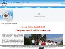 Tablet Screenshot of kayakchioggia.it